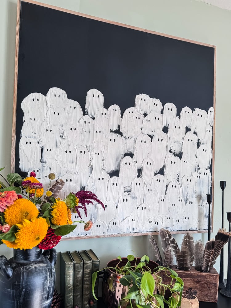 diy floating ghost art