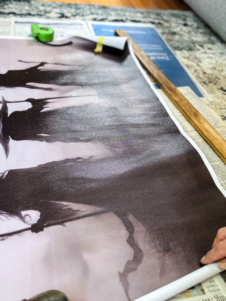 framing a witch canvas