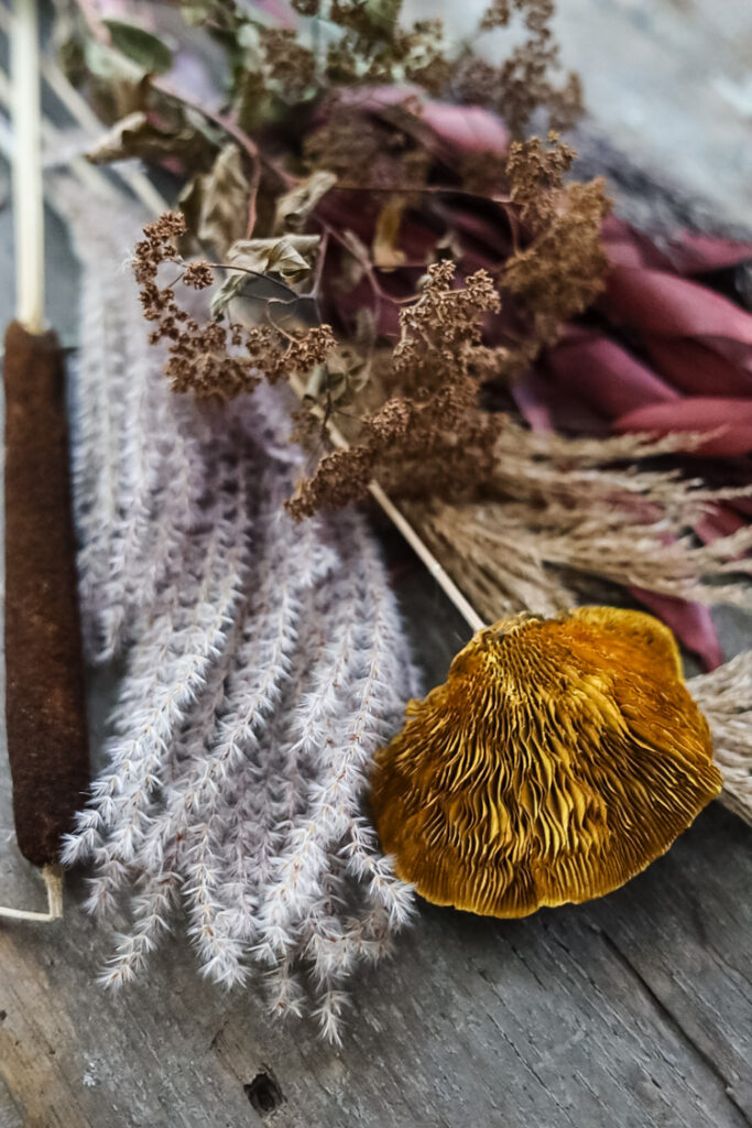 a variety of dried botanicals