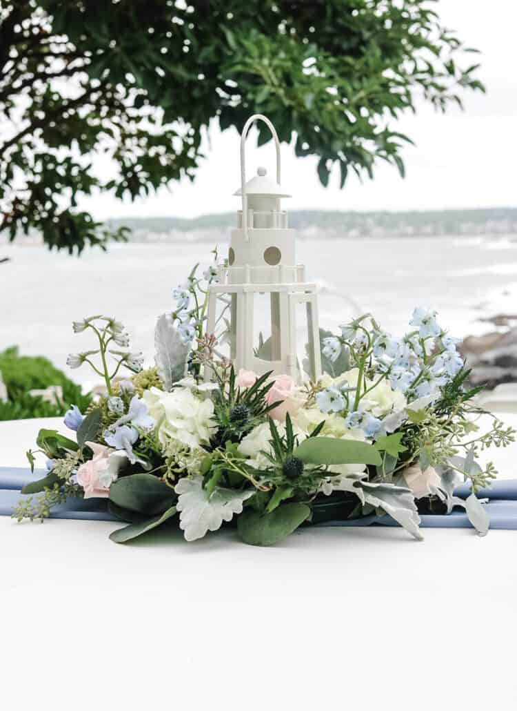 wedding centerpiece with lantern