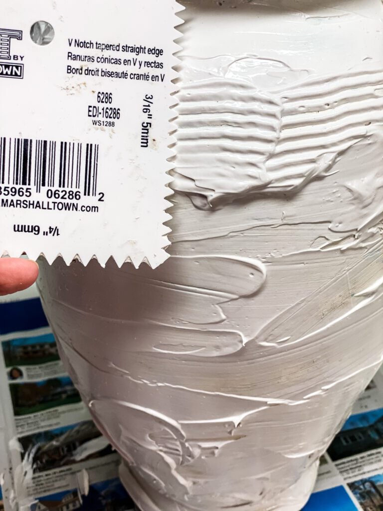 creating texture on a vase