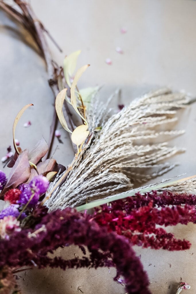 ornamental grass and amaranth