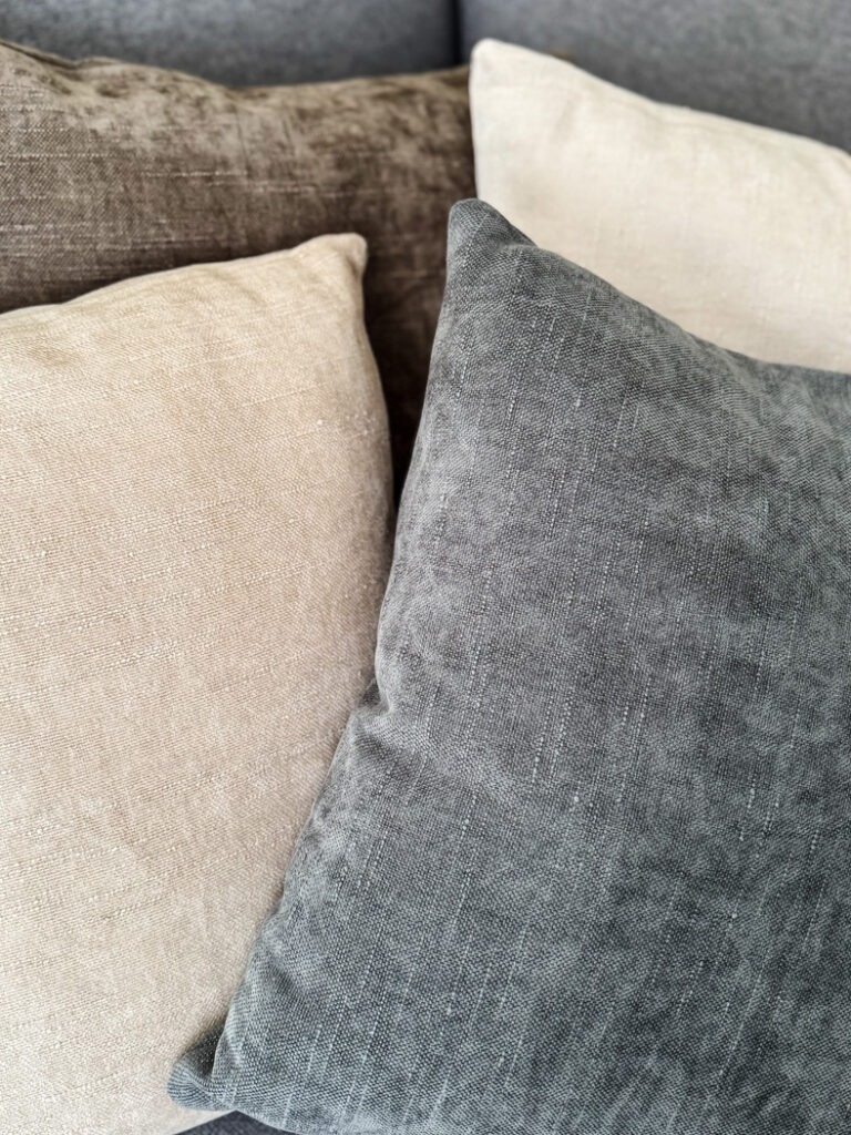 throw pillows in neutral colors from Amazon