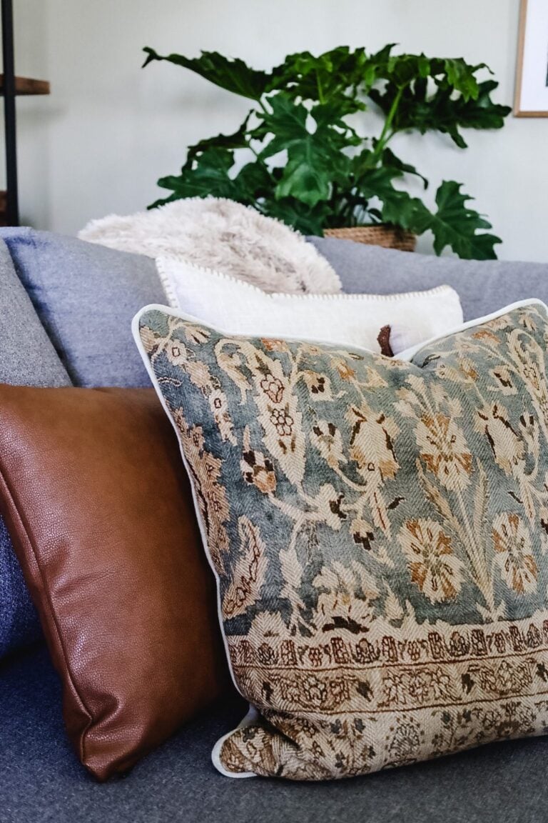 throw pillows on couch