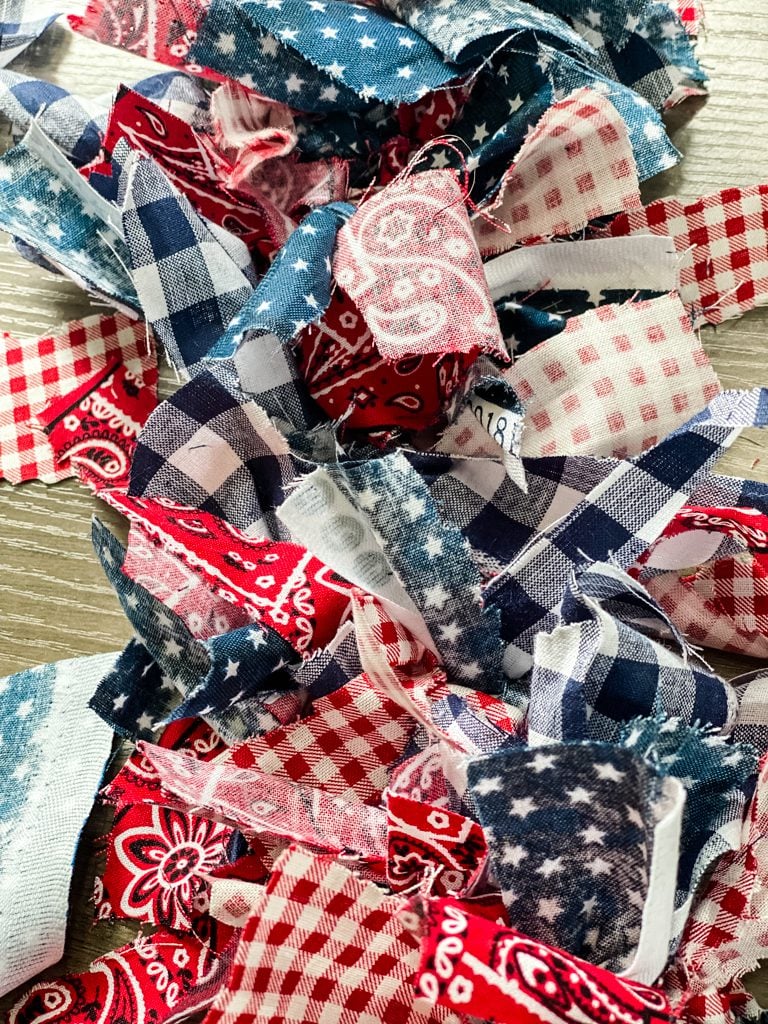 closeup of patriotic fabric