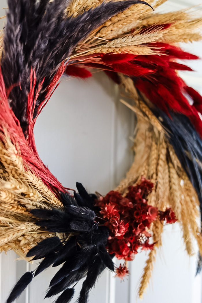 Red, White (and a Touch of Wheat) Wreath: A Patriotic DIY