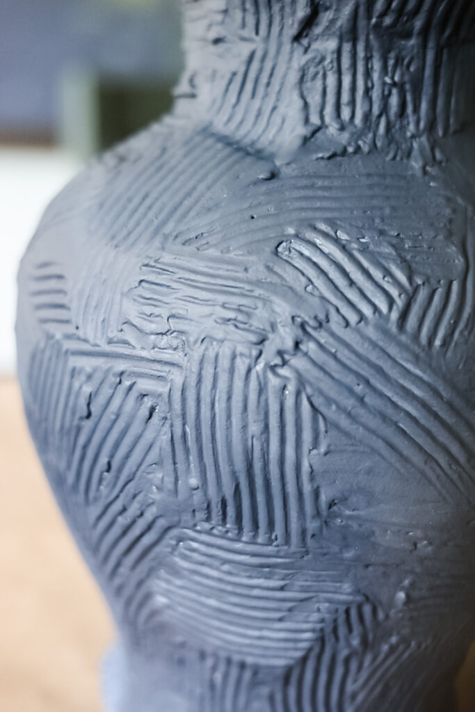 closeup image of a blue vase