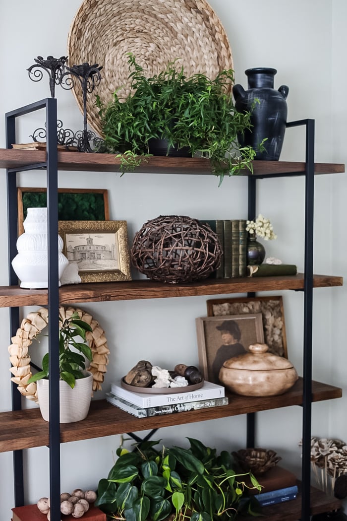 styled bookcase