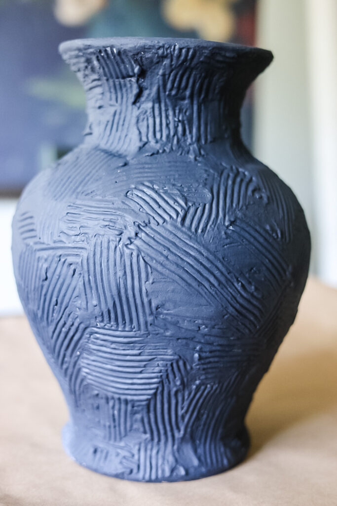 painted blue vase